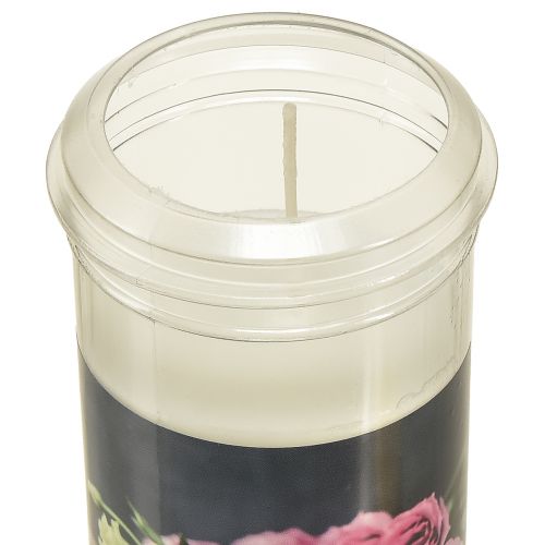 Floristik24 Sírlámpák fehér rózsák szív motívum gyász Ø7cm H18cm 3db