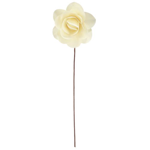 tételeket Fa dekoratív rózsák krémszínű műrózsák fa rózsák Ø10cm 12 db