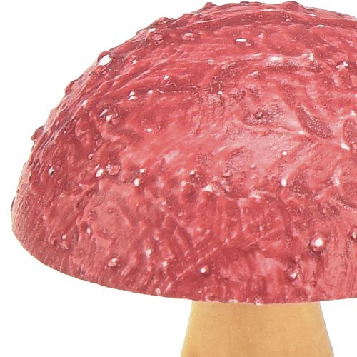 tételeket Fa gomba díszgomba asztali dekoráció ősz piros natúr 5×6cm 9db