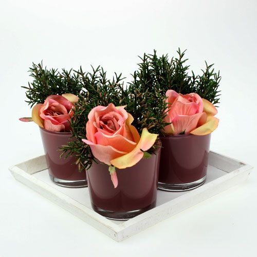 Floristik24 Fa tálca fehér 30cmx30cm