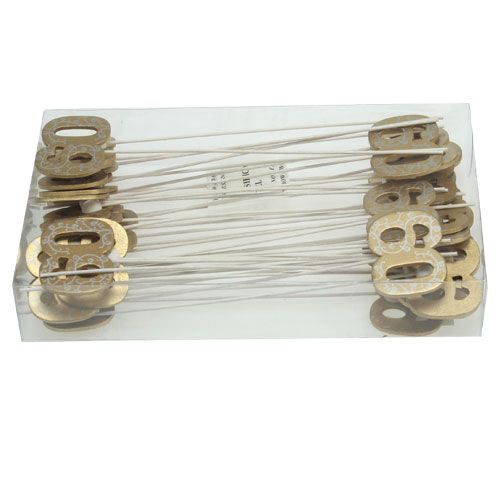 Floristik24 "60" szám fa arany ragasztásához 36db