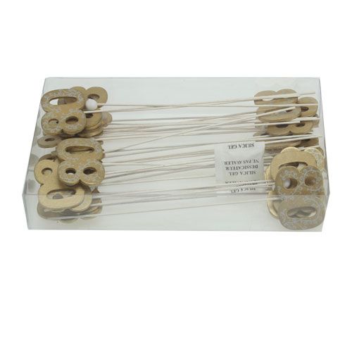 Floristik24 "80" évfordulós szám a botfán, arany 36 db