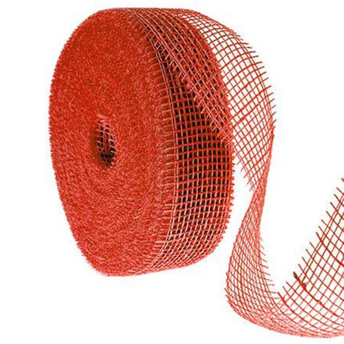 Piros juta szalag, 5 cm széles, 40 m hosszú vétel | Floristik24.hu
