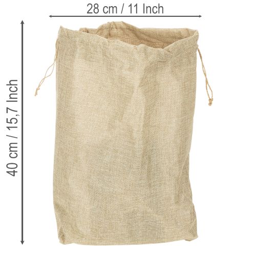 Jutazsák 28×10cm M40cm | Floristik24.hu