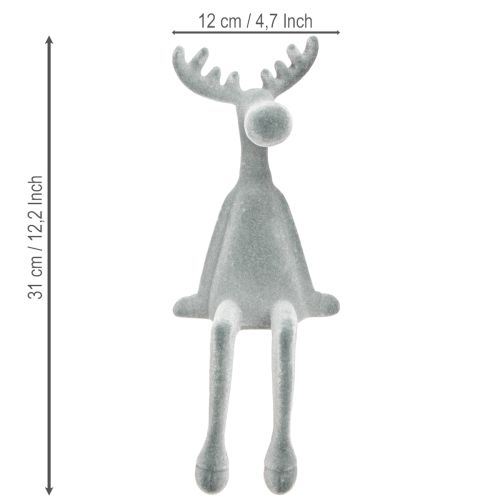 Elk Dekoratív Élülőke Ma 31cm Szürke 3 db | Floristik24.hu