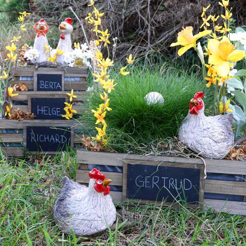 Floristik24 Kerámia dekoratív csirke vicces húsvéti dekorációs figura 16×12×12cm