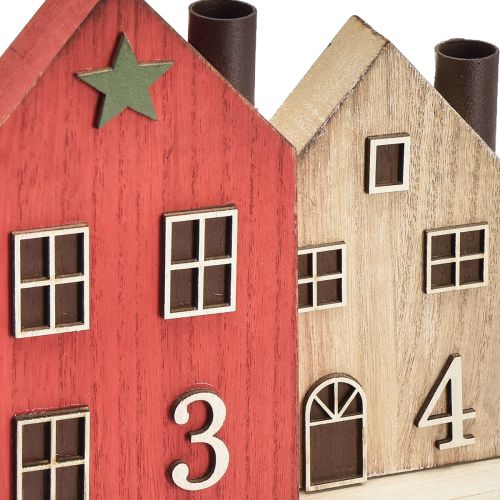 tételeket Gyertyatartó Adventi koszorú rúd gyertya házak 35cm H20cm