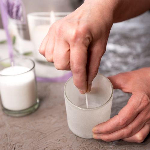 tételeket Levendula illatú, kanócos gyertyaviasz granulátum 400g