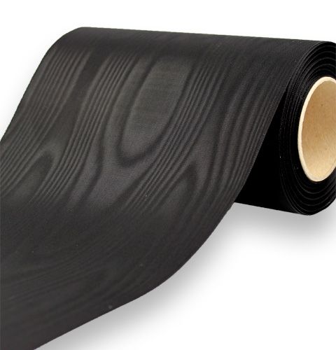 Floristik24 Koszorú szalag fekete 175mm 25m