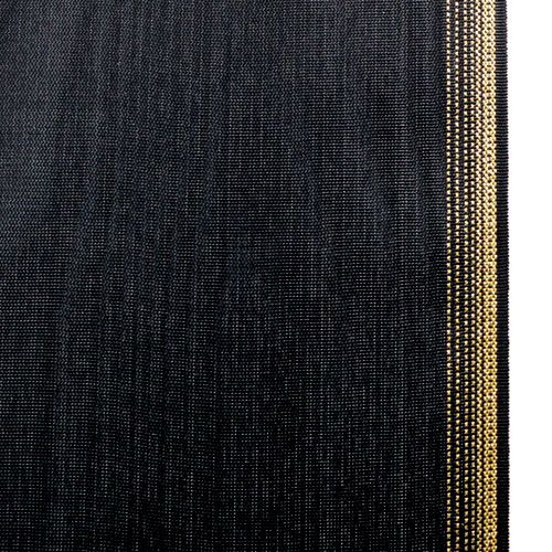 tételeket Elegáns moaré koszorúszalag, 175 mm, fekete, gyöngyház szegéllyel és taft szövéssel, díszszalag temetési virágkötészethez, masniszalag, 25 m