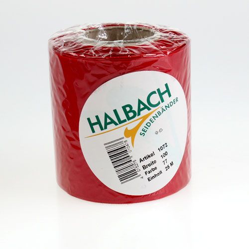 tételeket Ünnepi koszorú szalag, piros, selyemhatású, 100 mm széles, 25 m hosszú, díszszalag, masni szalag, ajándék szalag, karácsonyi dekoráció