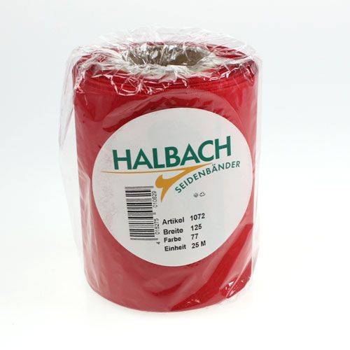 tételeket Piros koszorú szalag 125mm x 25m - Szalag temetési virágkötészethez, feliratozáshoz és dekorációhoz