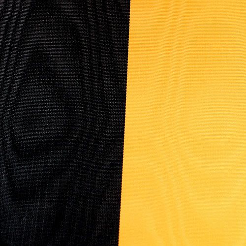 Floristik24 Koszorúszalagok Moaré sárga-fekete 100 mm