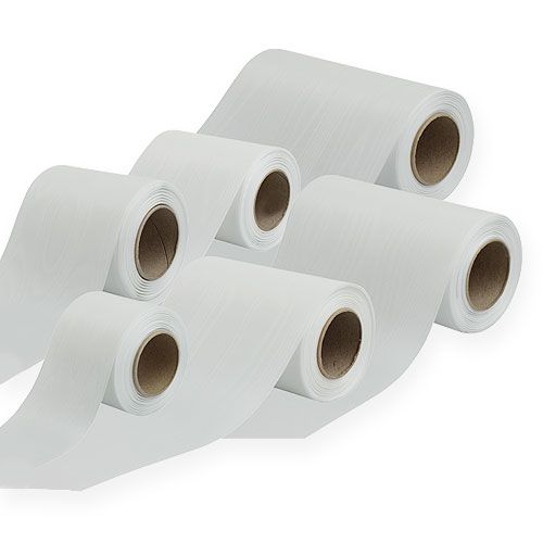 Floristik24 Fehér koszorúszalag különböző szélességekben 25m