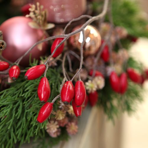 tételeket Műcsokrok koszorú dekoráció őszi koszorú piros Ø50cm