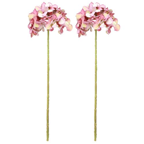 tételeket Mesterséges hortenzia nagy rózsaszín mályva Ø15cm L58cm 2db