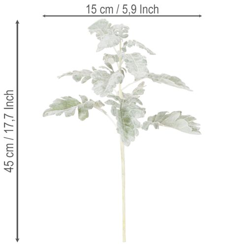 Mesterséges Senecio ág (aggwort), bonyolult kidolgozású, 45 cm, 3 darab | Floristik24.hu