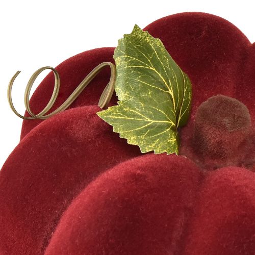 Floristik24 Sütőtök dekoráció bolyhos sütőtök piros bordó bársonyos megjelenés 20cm 2db