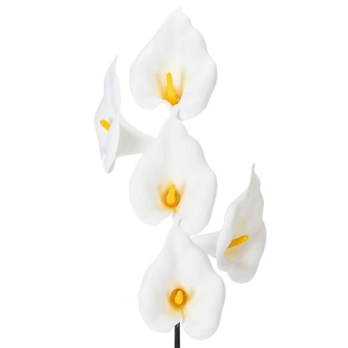 Műkála sárga porzóval, dekoratív virágokkal, 35 cm, 10 darab