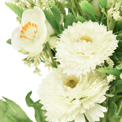 tételeket Művirág díszcsokor Jázmin Bellis 30cm művirág asztaldíszítéshez, tartós vázába