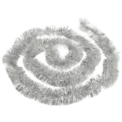 tételeket Csillogó ezüst talmi füzér 270 cm – tökéletes ünnepi dekorációhoz – sokoldalú