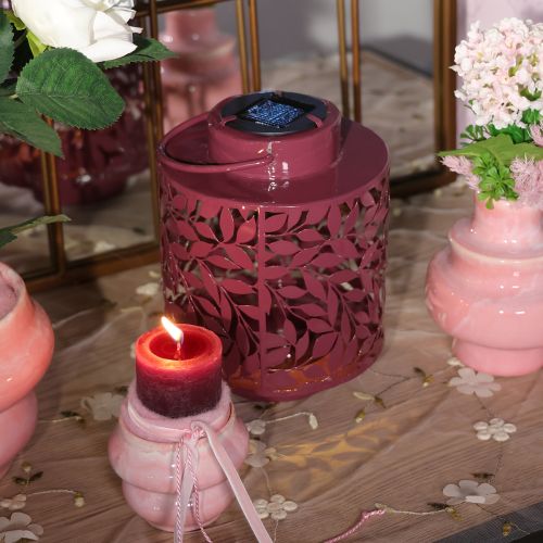 tételeket Levélmotívumos lámpás, napelemes, hangulatos kültéri világításhoz, 25 cm