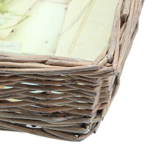 Floristik24 Fonott kosár levendula motívummal 20cm