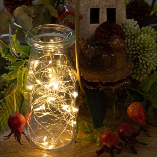 LED fényfüzér beltéri használatra, elemes, meleg fehér, 30 LED, 3 m, 6 darab | Floristik24.hu