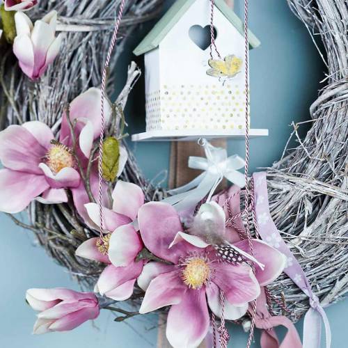 Floristik24 Magnolia mini rózsaszín, rózsaszín L53cm 3db