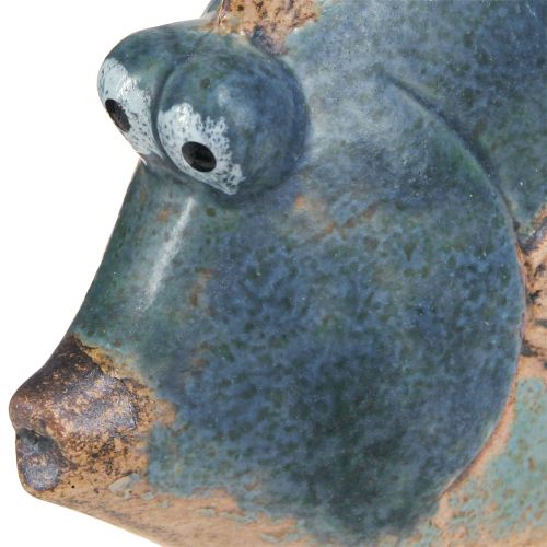 Floristik24 Tengeri dekoráció halkék kerámia dekoráció válogatott 19/17cm 2 db