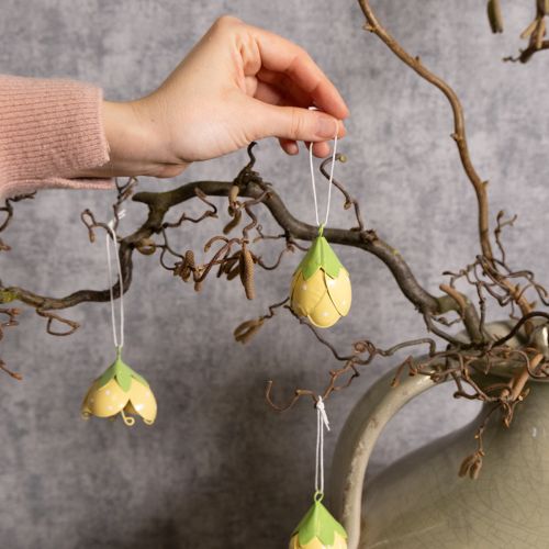 tételeket Fém függővirág romantikus beltéri és kültéri dekorációhoz, 6 cm, 6 darab