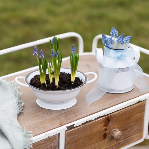 tételeket Fém Tál dekoráció Fehér Fekete Ø16,5cm H6,5cm 4db