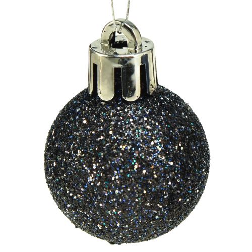 tételeket Mini karácsonyi labdák kék törésálló mix Ø3cm 14 db