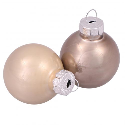 Floristik24 Mini karácsonyi labdák üvegfa golyók kasmír Ø3cm 22 db