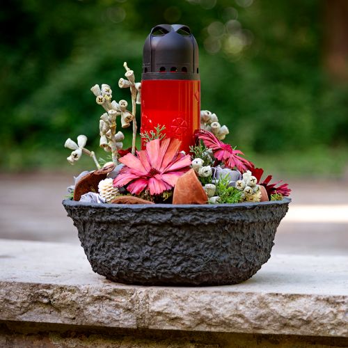 Oasis Fekete Biolit Plant Tál Virág Tál fekete Ø26cm