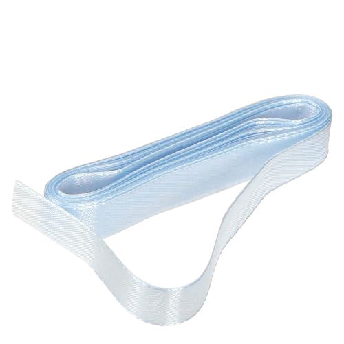 Floristik24 Dekoratív szalag ajándék szalag világoskék szalag kék szegély 15mm 3m 10 db