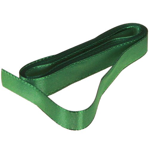 Dekoratív szalag zöld ajándék szalag szegély sötétzöld 15mm 3m x 10 db