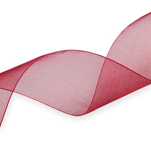 tételeket Organza szalag organza anyagból Bordeaux 40mm 50m