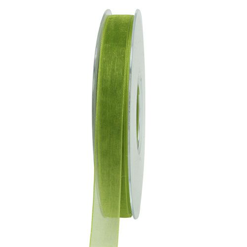 tételeket Organza szalag zöld ajándék szalag szőtt széle olíva zöld 15mm 50m