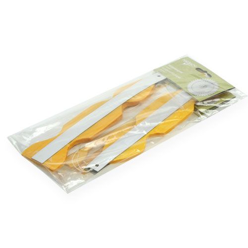 Floristik24 Virágdísz fogas méhsejt papír sárga Ø40cm 4db