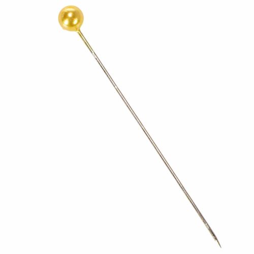 Gyöngyfejű tűk Ø6mm 65mm arany