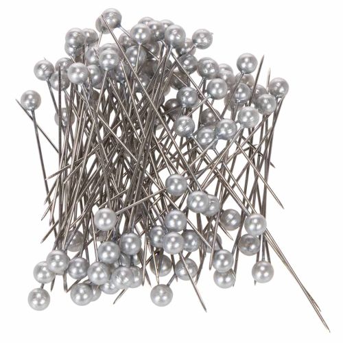 Gyöngyfejű tűk Ø6mm 65mm ezüst vétel | Floristik24.hu