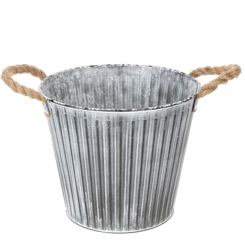 tételeket Növénycserép, díszes kaspó fogantyúkkal, fém kaspó ültetéshez Ø25.5cm