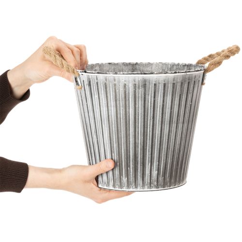 tételeket Növénycserép, díszes kaspó fogantyúkkal, fém kaspó ültetéshez Ø25.5cm