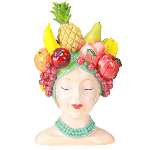 Floristik24 Növényfej mellszobor trópusi gyümölcsök vázával, magassága 22 cm
