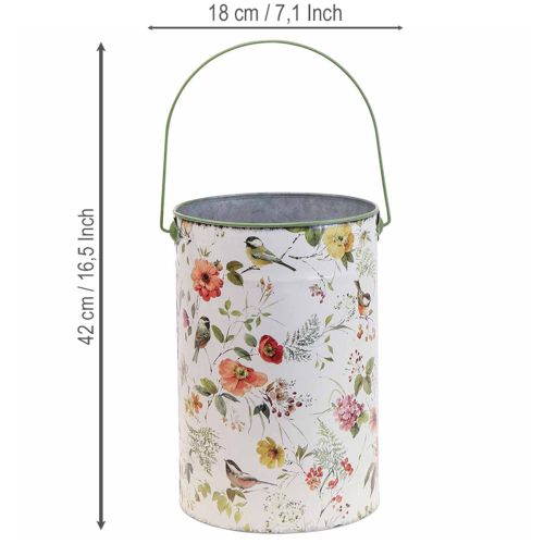 tételeket Vintage díszes fém virágcserepek, Ø18/15/12cm, 3 db-os szett