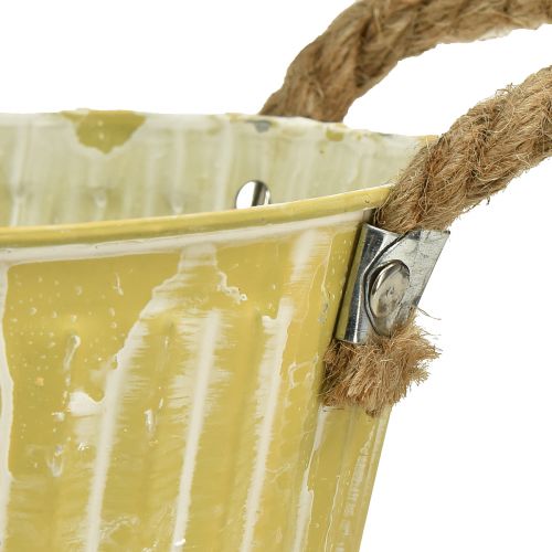 Floristik24 Növénytál ovális cserép nyéllel sárga/zöld/rózsaszín 27cm 3db