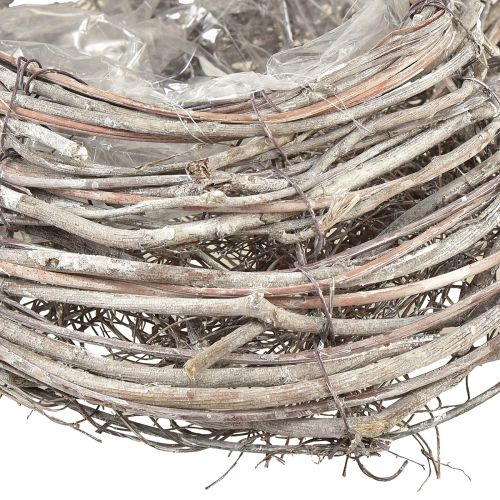 Floristik24 Növénytál rattan ívelt natúr fehér 30x35cm 2db