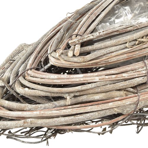 tételeket Rattan szőlőből készült virágcserepek, natúr fehér, 40x13cm, 2 darab - Vidéki ház dekorációs növényei