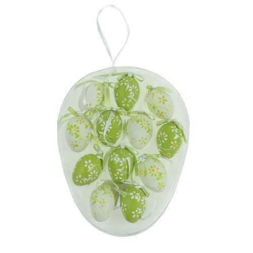 Floristik24 Műanyag húsvéti tojás 4cm 12db